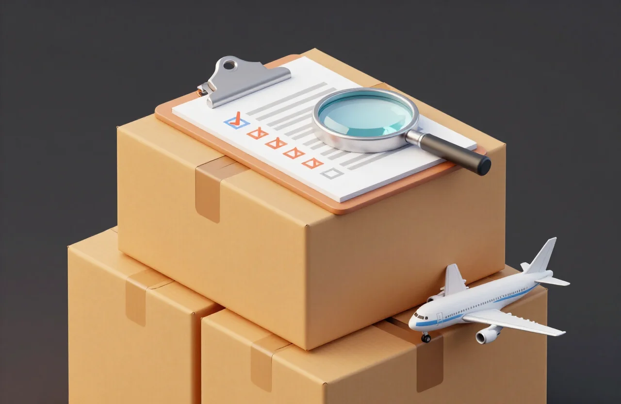 Product sourcing and shipping illustration